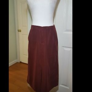 Patagonia Skirt  Rich Wine Color Zip Pocket Slits